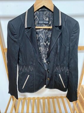 Gerry Weber Black Blazer with Cream Trim